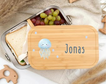 personalisierte Brotdose | Lunchbox für Kinder mit Namen | zum Schulanfang, Einschulung, Kita