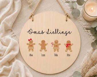 personalisiertes Holzschild als Geschenk zu Weihnachten | Weihnachtsgeschenk | Geschenk für Mama | Papa | Oma | Opa