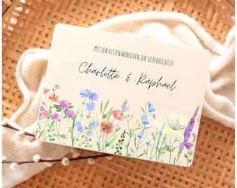 Personalisierte Erinnerungskiste zur Hochzeit mit Namen und Jubiläum | Geschenk zur Silberhochzeit, goldenen Hochzeit und Jubiläen