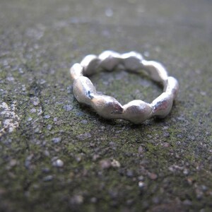 Silver wavy ring. Wavy wedding band. Stacking ring. image 4