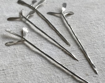 Flora Cocktail Picks in Sterling Silver