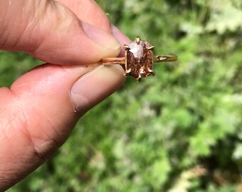 Calico rose cut diamond in 14k