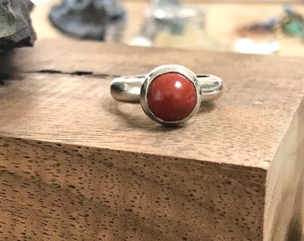 Red Jasper in Sterling Silver Ring