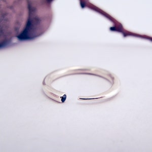 Blue Sapphire Silver Ring