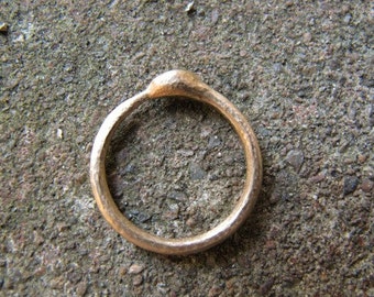 Ouroboros Snake Ring in 14k Gold