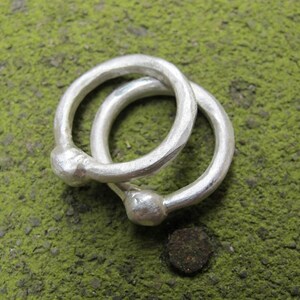 Pure Silver Organic Chunky Rings image 4