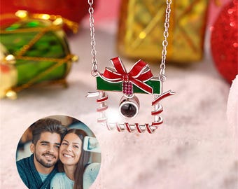 Personalized Customized Photo Projection Necklace, gift Pendant Necklace with Photo Inside, Women's Necklace, Christmas Gift for Her