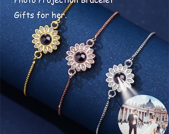 Custom Photo Projection Bracelet  - Handmade Jewelry for Christmas, Anniversary Gift,Bestfriend Gifts, Gifts for Mom Lover Girlfriend
