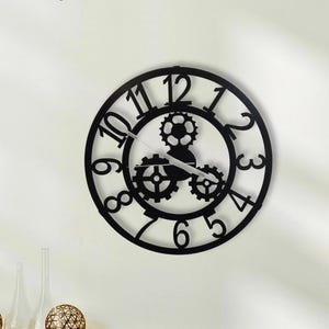 Oversized Black Wall Clock | Minimalist Design | Silent Functionality, Unique Wall Clock, Wall Clock, Metal Wall Decor, Horloge Murale