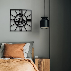 Silent Minimalist Clock | Modern Oversized Design | Home Decor Focus , Wall Clock, Modern Wall Clock, Metal Clock, Silent Wall Clock,