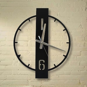 Modern Black Wall Clock | Silent Metal Design | Unique Style, Wall Clock, Wall Decor, Home and Living, Room Clock, Office Wall Clock, Gift