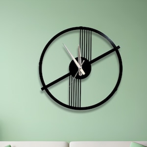 Modern Wall Clock Oversized Wall Clock Metal Wall Clock, Large Wall Clock, Minimalist Wall Clock, Silent Wall Clock Home & Living Wall Clock