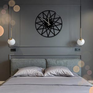 Horloge murale silencieuse géométrique distinctive, horloge murale unique, horloge murale en métal, horloge murale silencieuse, décoration murale, décoration d&#39;intérieur, cadeau pour la maison