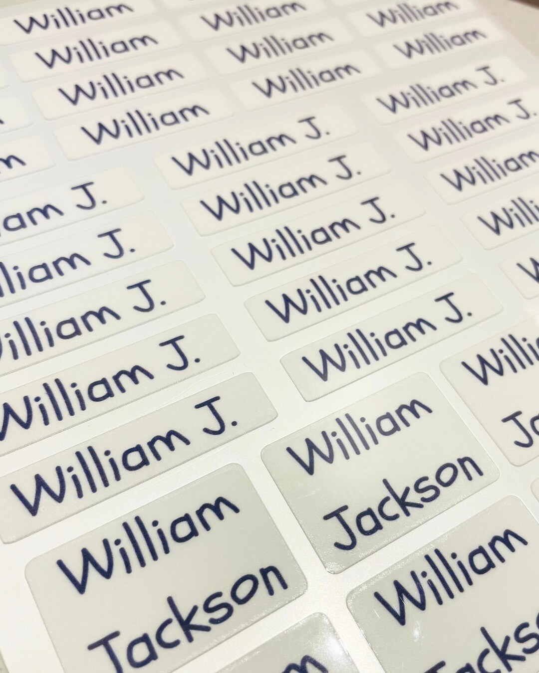 3 Sizes in 1 Waterproof 43pcs Name Stickers | School Labels ...