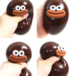 Squishy Gesicht |  BANGTTEOK | Lustige Stress Ball Spielzeug für Jugendliche, Erwachsene & Kawaii-Liebhaber | Zufällige Farbe | Wiederverwendbare PVC-Beutelverpackung