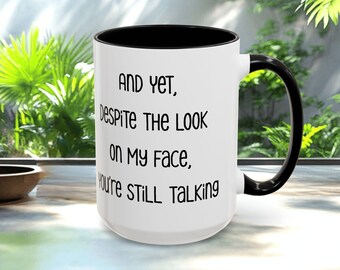 Custom funny sarcastic coffee mug gift for her him, funny quotes mug gift for boss coworker, best birthday christmas gift for friend family