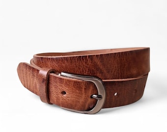 Ceinture en cuir véritable plein fleur de très bonne qualité style vintage