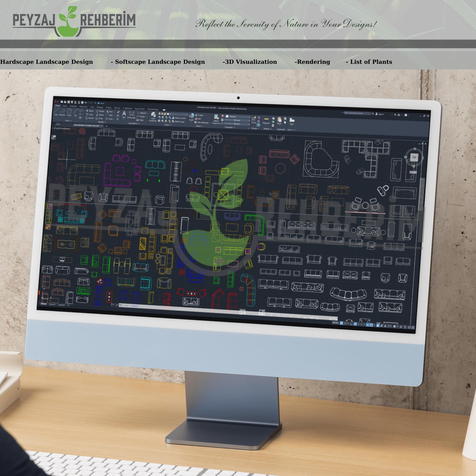 Landscape File Example Autocad Template Set-landscape Templates-architectural Plants-interior ...