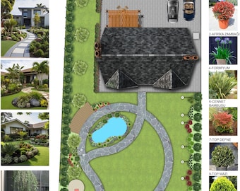 Custom Garden Plan-Digital Landscape Design-Personalized Photoshop Garden Plan-Custom Landscape Design-Custom Digital Plan-Digital  Design