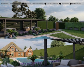 Landscape architect-Garden design-Villa garden design-3D landscape design-Backyard design