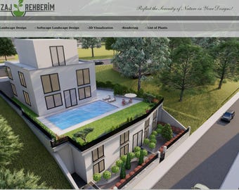 3D landscape design-3D Rendering-Plant-based landscape-Sustainable landscape-Garden planning-Modern landscape design-Landscape Visualization