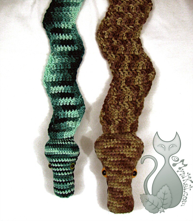 Snake Scarf Crochet Pattern Etsy