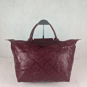 Authentic Longchamp Le Pliage Modele Depose Special Edition Red Jockey Pattern