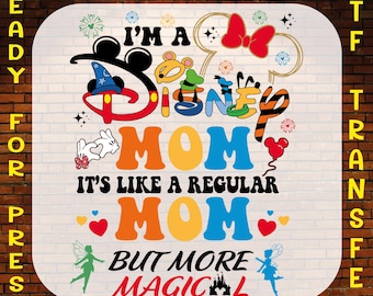 Disney Mom DTF Transfer, Family Matching Iron On