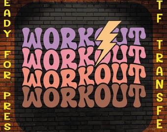 Workout DTF Transfer: Gym Heat Press Design