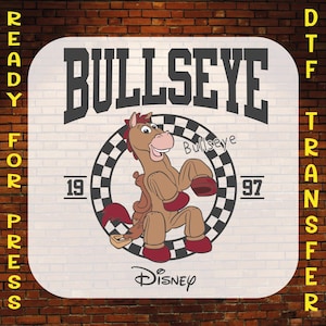 Disney Toy Story Bullseye DTF, Watercolor Magical Kingdom Head Press, Iron On