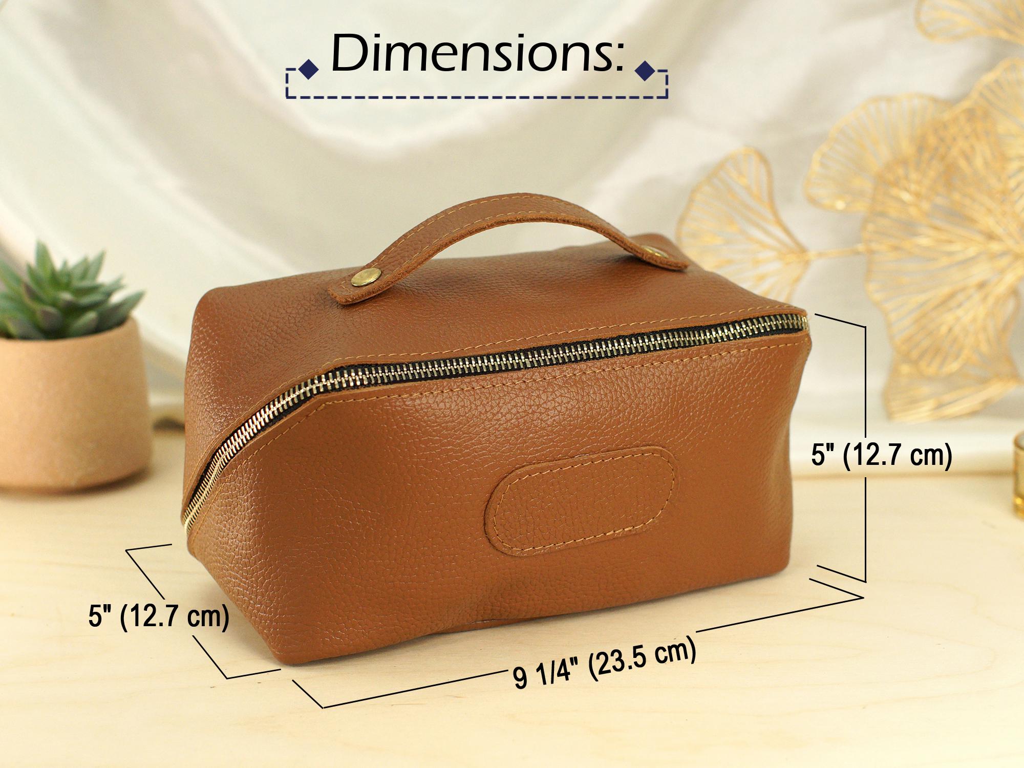 Personalized Makeup Bag with Engraved Name, Customized Wedding Bridesmaid Pouch, Leather Cosmetic Bag for Women, Travel Storage Organizer
