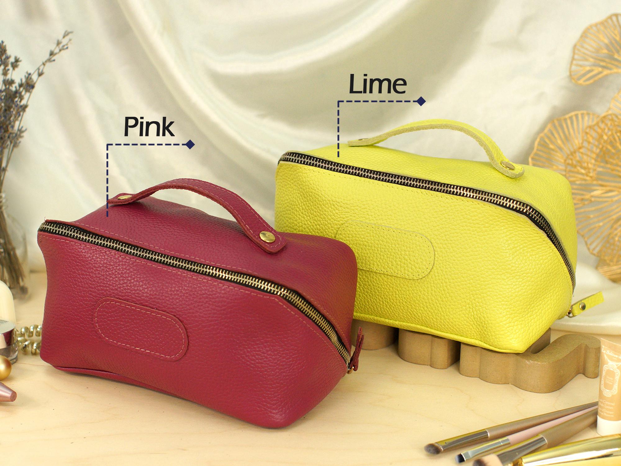 Personalized Makeup Bag with Engraved Name, Customized Wedding Bridesmaid Pouch, Leather Cosmetic Bag for Women, Travel Storage Organizer