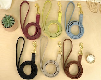 Custom Leather Dog Walking Leash for Puppies Small Medium Large Breeds, Durable Pet Lead with Comfortable Handle, Dog Leash 5FT