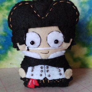 Made to order - Handmade felt ornament of Adam Ant inspired by Stand and Deliver - 100% hand cut and sewn! Please read ship dates!