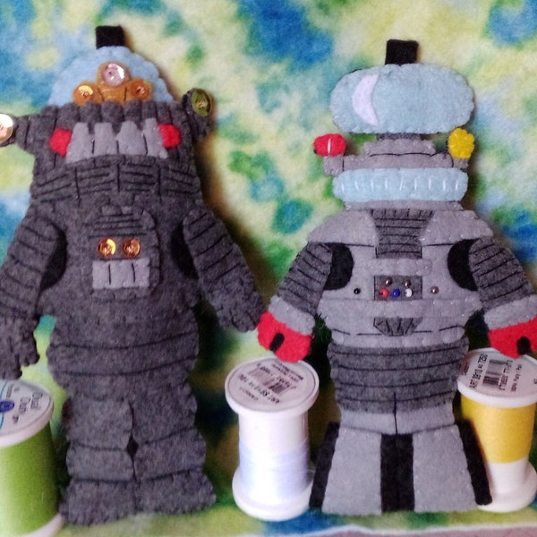 Made to Order - Handmade Robby the Robot and Lost in Space Robot - 100% hand cut and sewn!