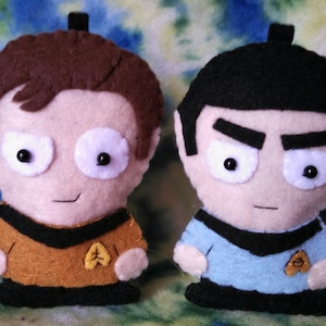Made to Order - Handmade Star Trek Kirk Spock - 100% hand cut and sewn! Please read ship dates!