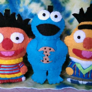Made to Order - Handmade  Ernie Bert Fun characters for children - 100% hand cut and sewn! Please read ship dates!
