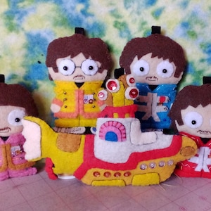 Made to Order - Handmade The Beatles Sergeant Pepper Band and Yellow Submarine - 100% hand cut and sewn! Please read ship dates!