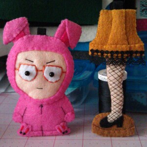 Made to Order - Handmade  Ralphie Leg Lamp - 100% hand cut and sewn! Please read ship dates!