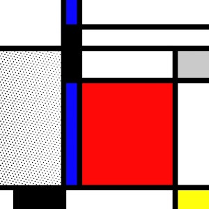 Abstract Geometric Art, Pop Art, Mondrian style, modernism, Canvas Art Print - Gallery Wrap Canvas, SQUARESVILLE NO. 18