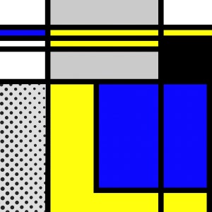 Abstract Geometric Art, Pop Art, Mondrian style, modernism, Canvas Art Print - Gallery Wrap Canvas, SQUARESVILLE NO. 6