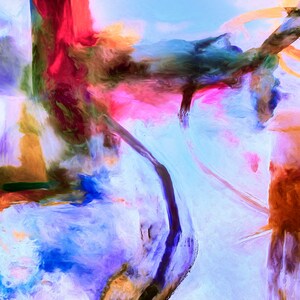 Abstract Canvas Fine Art Print - Causeway - Gallery Wrap Frame, Abstract Mixed Media Painting