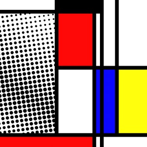 Abstract Geometric Art, Pop Art, Mondrian style, modernism, Canvas Art Print - Gallery Wrap Canvas, SQUARESVILLE NO. 1