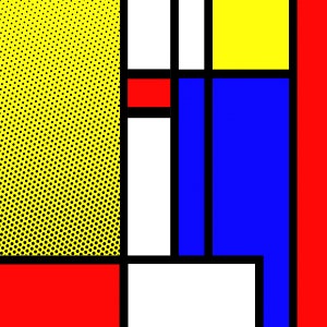 Abstract Geometric Art, Pop Art, Mondrian style, modernism, Canvas Art Print - Gallery Wrap Canvas, SQUARESVILLE NO. 20