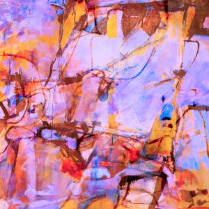 Abstract Canvas Fine Art Print - Burn It All Down - Gallery Wrap Frame, Abstract Mixed Media Painting