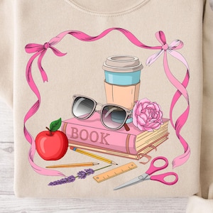 Coquette Teacher Png, Last Day of School Png, Preppy Teacher Appreciation Gift, Teacher Wildflowers Png, Retro Teacher Life Sublimation