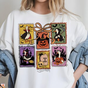 Retro Halloween Goose Png, Goose Png, Spooky Vibes, Halloween Goose, Spooky Season, Halloween Stamp Png, Goose Doodles Png, Retro Halloween