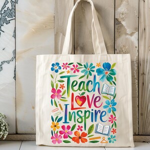 Teach Love Inspire png, Teacher Floral Png, Coquette Floral, Retro teacher Png, Teacher, Teacher Gift Png,Teacher Appreciation, Floral Png
