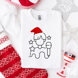 Camiseta navideña de Kpop, camiseta para amantes del Kpop, camiseta de baile de Kpop, moda coreana, regalo para ella, camiseta de cómic de Corea, camiseta de dedos coreana