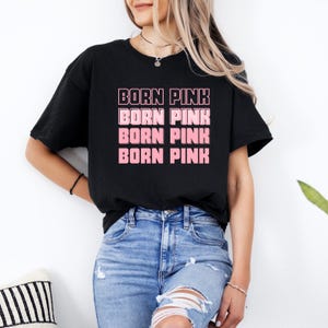 Camiseta BlackPink, camiseta Born Pink, camiseta de fan de Kpop, camiseta de Lisa, camiseta de Jennie, camiseta Rosé, camiseta de Jisoo, camisetas de fanáticas de la música coreana